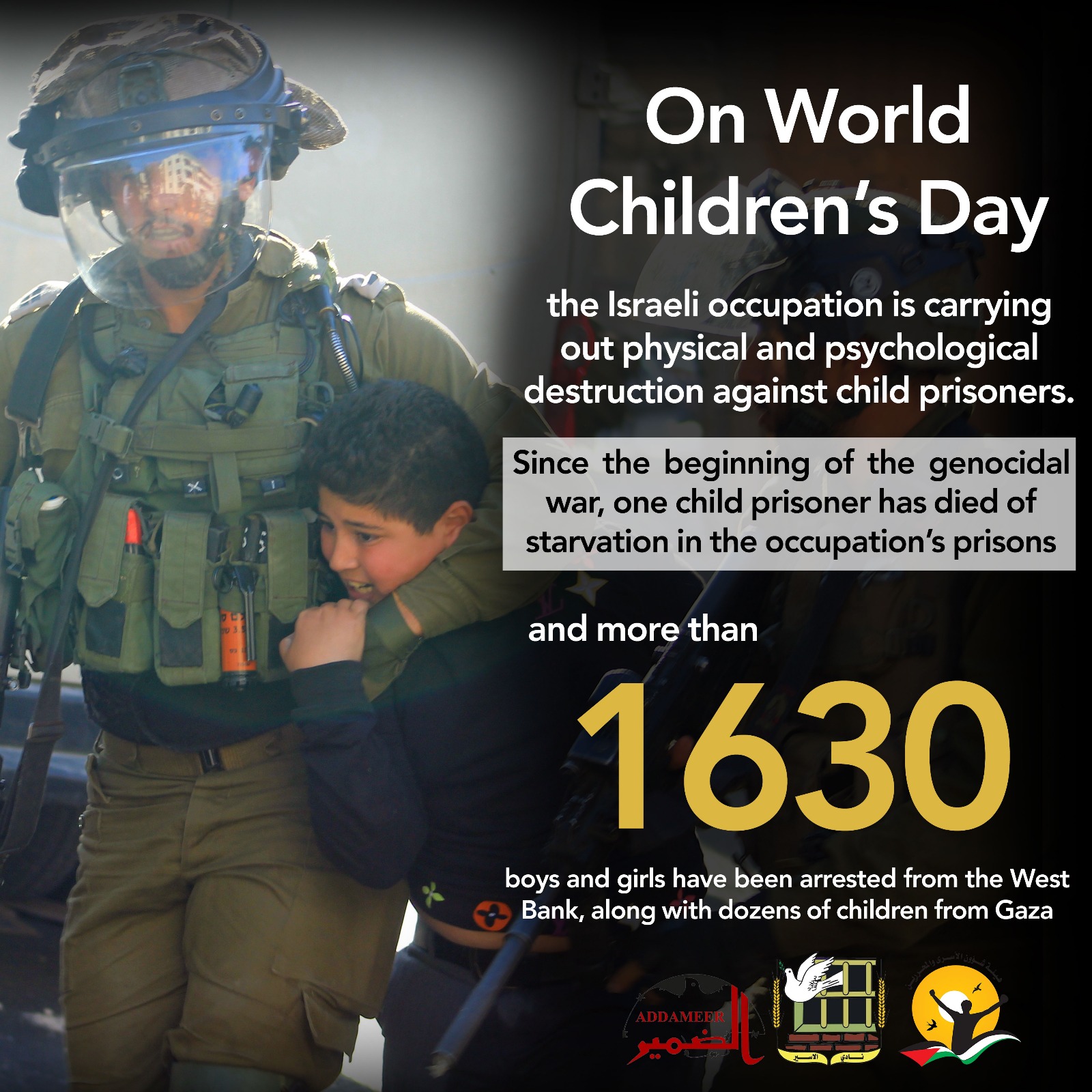 Prisoner institutions: On World Children’s Day, the Israeli occupation ...